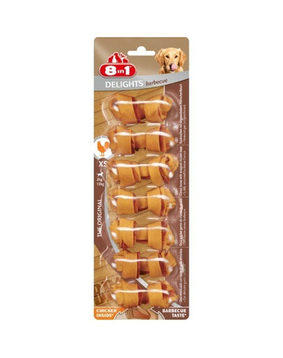 8IN1 Delights Barbecue kondid XS 7 tk.