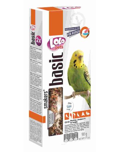 Lolo Pets Smakers banguotosioms papūgėlėms nuo plunksnų metimo 90 g