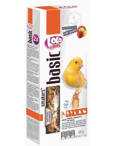 Lolo Pets Smakers su paprikomis kanarėlėms 60 g