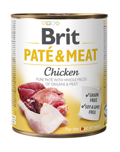BRIT Pate & Meat chicken 400 g lisanditeta kanalihaga märgtoit koertele//