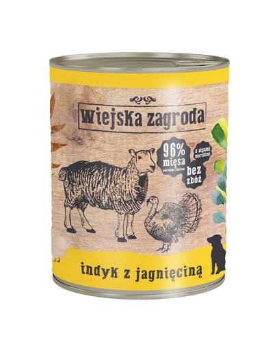 WIEJSKA ZAGRODA Kalkuni- ja lambaliha 800 g teraviljavaba koeratoit