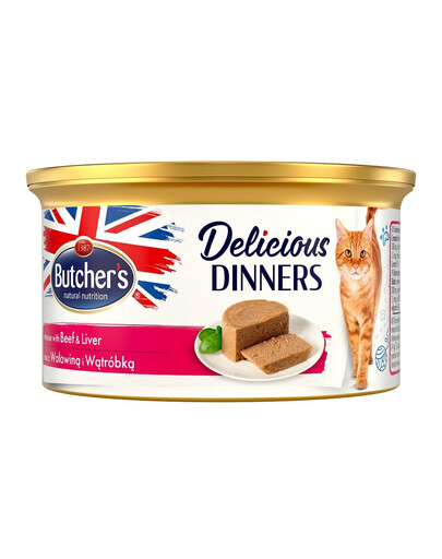BUTCHER'S Classic Delicious Dinners konserv maksa ja veiselihaga kastmes 85 g