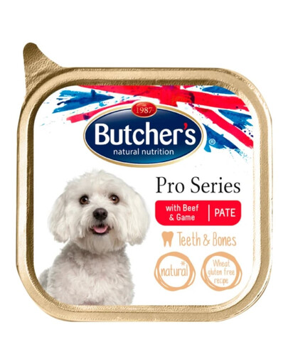 BUTCHER'S Pro Series Teeth&Bones veise- ja hirvepasteet 150 g