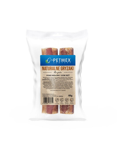 PETMEX Beef penis lõigatud 12cm 4tk looduslik koera närida
