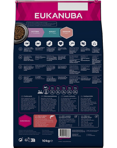 EUKANUBA Grain Free Senior Salmon 10 kg vanematele kassidele