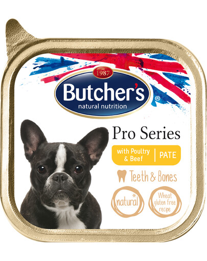 BUTCHER'S Pro Series Teeth&Bones kodulinnu- ja veisepasteet 150 g