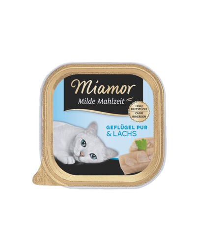 MIAMOR Milde Mahlzeit Poultry Pure&Salmon 24x100g kodulinnuliha ja lõhe