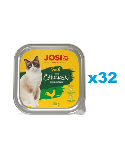 JOSERA JosiCat kana pasteet kassidele 32x100g