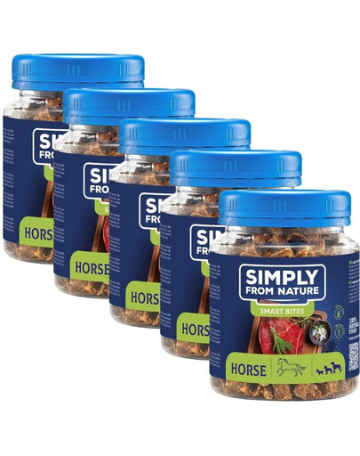 SIMPLY FROM NATURE Smart Bites Trenerki z koniny dla psów 5x130 g