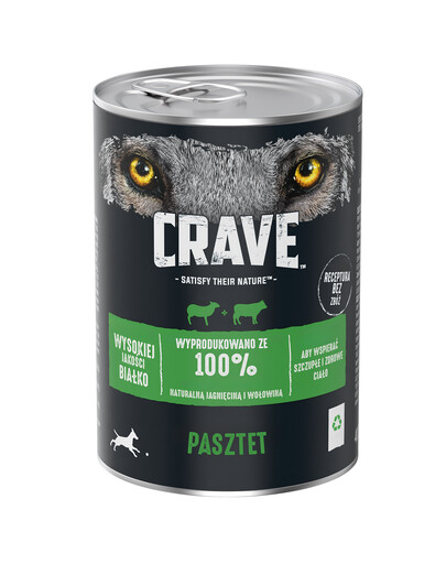 400g konserv - lamba- ja veiselihapasteet (täisväärtuslik teraviljavaba märgtoit täiskasvanud koertele)