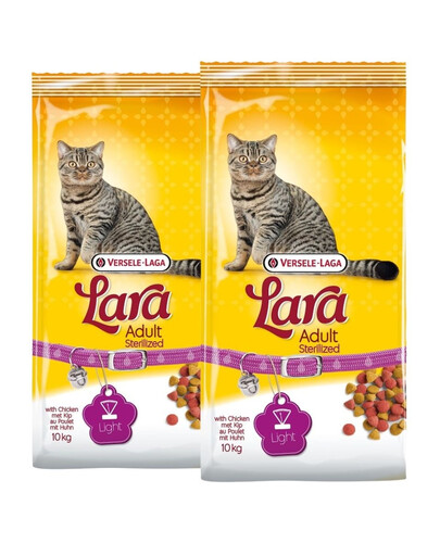 VERSELE-LAGA Lara Adult Sterilized -Maistas sterilizuotoms katėms 20 kg (2 x 10 kg)