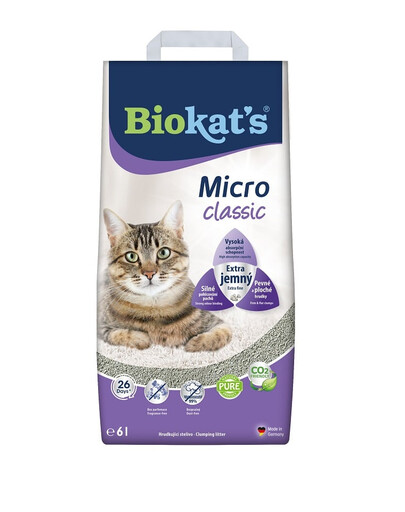 BIOKAT'S Micro Classic 6 l drobny żwirek bentonitowy
