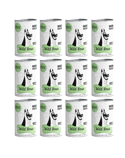 PAKA ZWIERZAKA PEPE Wild Boar 99% (hirve liha) 12x400 g