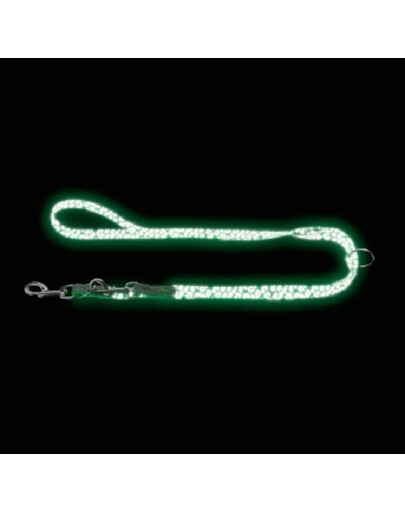 HUNTER Smycz Przepinana Convenience Reflect Glow Leo 200cmx2cm Koerarihm, mis on kaunistatud helkur