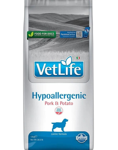 FARMINA VetLife hüpoallergeenne Sealiha ja kartul koertele toiduaine talumatuse vähendamiseks 12 kg