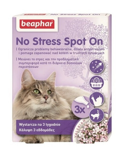 BEAPHAR No Stress Spot On Kassidele 0,4 ml x3