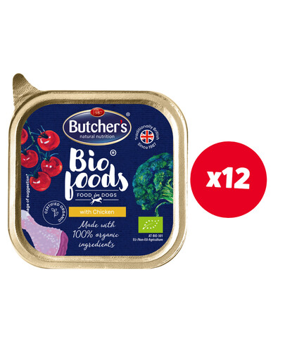 BUTCHER'S BIO foods kana 12 x 150 g koerte pasteet