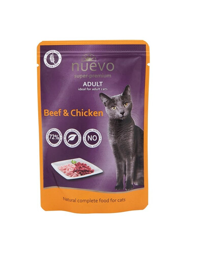 NUEVO Adult veiseliha ja kanaga kassidele 85 g
