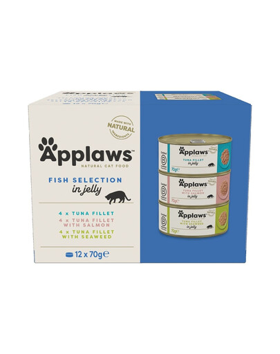 APPLAWS Cat Tin Fish Selection in Jelly Multipack 12x70g влажный корм с рыбой в желе для кошек