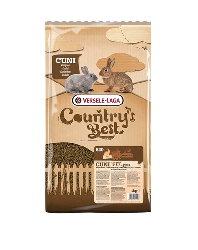 VERSELE-LAGA Country's Best Cuni Fit Plus 5kg kõrge kiudainesisaldusega pelletid küülikutele koos koktsidiostaatikumidega