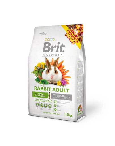 BRIT ANIMALS Rabbit Adult Complete 1,5kg täiskasvanud küülikute puhul