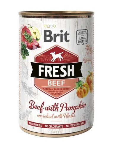BRIT FRESH veiseliha ja kõrvits 400 g veiseliha ja kõrvitsat
