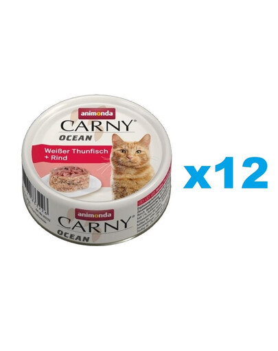 ANIMONDA Carny ocean valge tuunikala ja veiseliha 12x80g