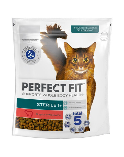 PERFECT FIT (Sterile 1+) 6x750g Veiseliharikas - kuivtoit kassidele pärast steriliseerimist