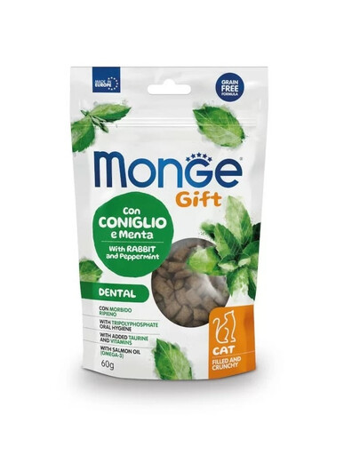 MONGE Cat Adult Dental Rabbit piparmündiga 60 g