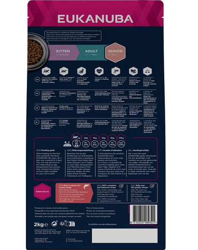 EUKANUBA Grain Free Senior Salmon 2 kg vanematele kassidele