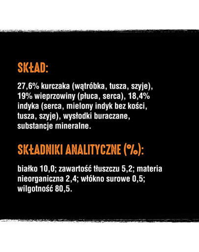 CRAVE purk 400 g - kana- ja kalkunipasteet (teraviljavaba täistoit täiskasvanud koertele)