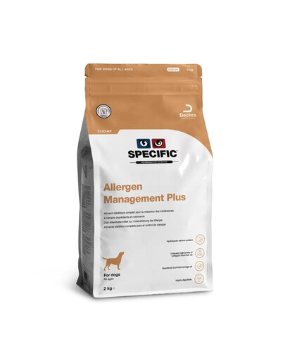 SPECIFIC Dog COD-HY Food Allergen Management Plus 2 kg hüdrolüüsitud toit kutsikatele ja täiskasvanud allergilistele koertele
