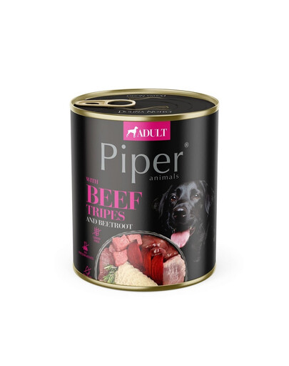 DOLINA NOTECI PIPER Animals veiseliha kõhuga 800 g märgtoit täiskasvanud koertele
