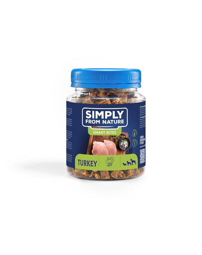SIMPLY FROM NATURE Smart Bites kalkunitreenerid koertele 4 x 130 g (3+1 TASUTA)