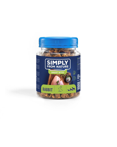 SIMPLY FROM NATURE Smart Bites küülikutreenerid koertele 4 x 130 g (3+1 TASUTA)