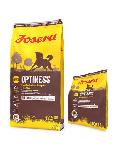 JOSERA Optiness 12,5kg täiskasvanud keskmist ja suurt tõugu koertele + 900g TASUTA