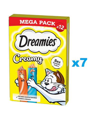 DREAMIES Creamy MEGA PACK kana ja lõhe lisasööt 84x10 g
