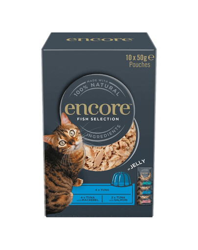 ENCORE Cat Multipak kalamaitsesegu želees kassidele 20x50g