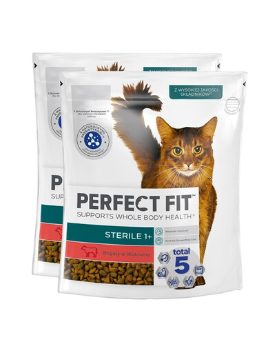 PERFECT FIT (Steril 1+) 2x750g loomaliharikas kuivtoit kassidele pärast steriliseerimist