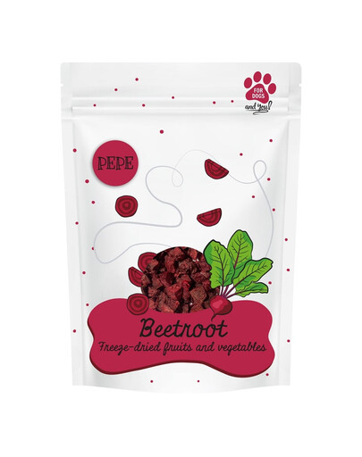 PAKA ZWIERZAKA PEPE Freeze-dried külmkuivatatud peediköögiviljad koertele 25 g