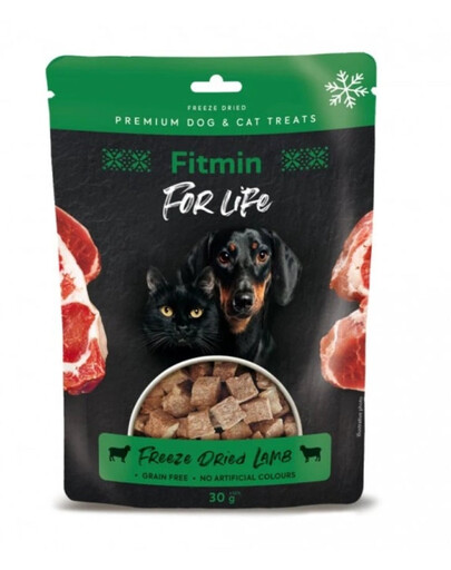 FITMIN For Life Freeze dried lamb 30 g Külmkuivatatud lambaliha maiuspala koertele ja kassidele