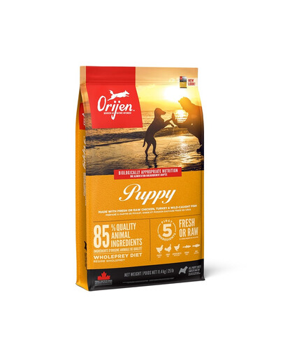 ORIJEN Puppy 11,4 kg + FLEXI New Comfort S Cord 5 m black automaatne rihm TASUTA