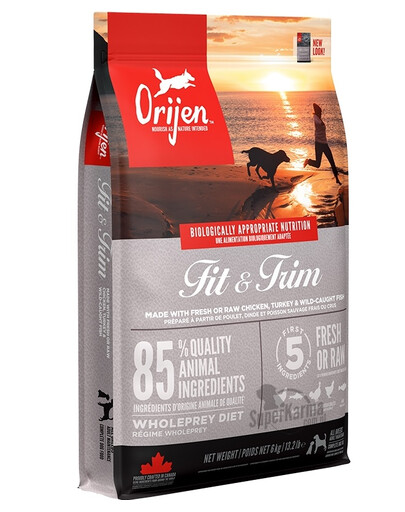 ORIJEN Fit & Trim Dog 6 kg + LUBA My best friend Nawilżane chusteczki do pielęgnacji oczu, uszu i fałd skórnych 4 x 25 szt GRATIS