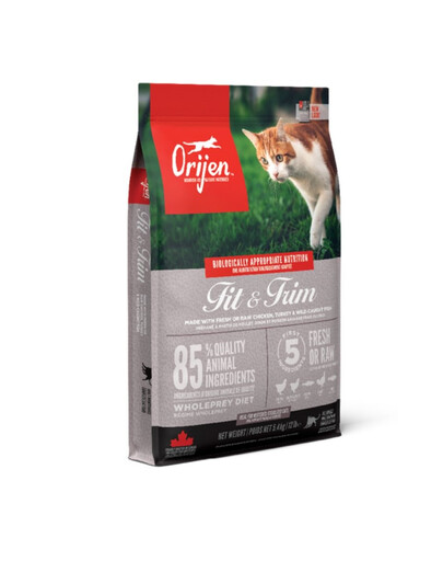ORIJEN Fit & Trim Cat 5,4 kg + APPLAWS Cat Adult Tuna Fillet with Salmon in Jelly tuńczyk i łosoś w galarecie 6 x 70g GRATIS