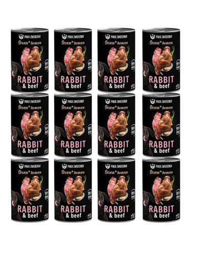 PAKA ZWIERZAKA Seventh Heaven Królik i wołowina (rabbit&beef) 12x400 g