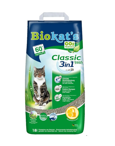 Classic 3w1 Fresh 18 l żwirek bentonitowy o zapachu świeżej trawy