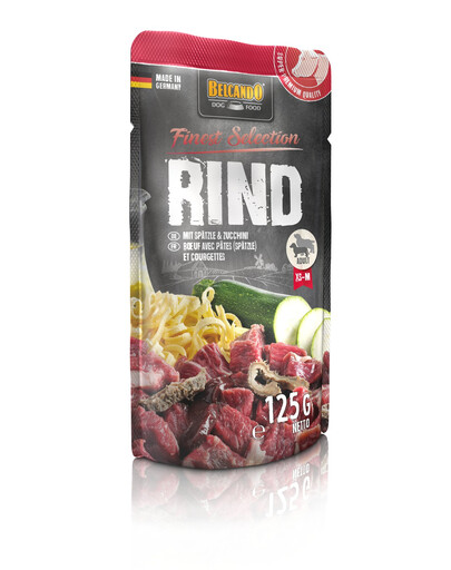 Finest Selection Wołowina z kluskami i cukinią 125 g mokra karma dla psa