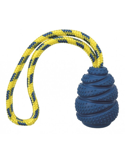 Zabawka gumowa Sporting Jumper na linie naturalny kauczuk, 7 cm/25 cm
