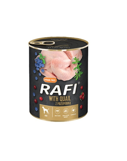 RAFI Quail z przepiórką 800 g mokra karma dla psa