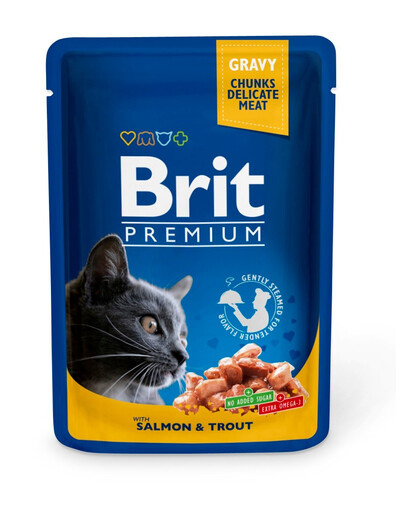 Premium Cat Adult łosoś i pstrąg saszetka dla kota 24 x 100g